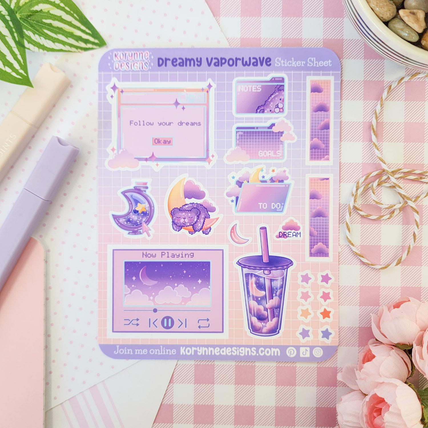 Heavy Aesthetic Sticker Sheet – Vapor95